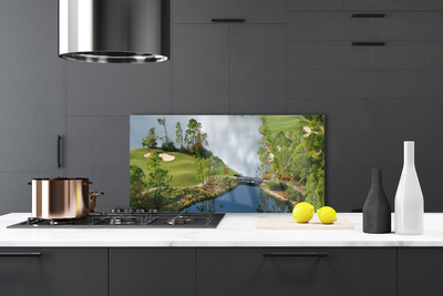 Painel vidro cozinha Lago Natura