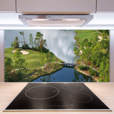 Painel vidro cozinha Lago Natura