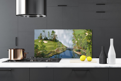 Painel vidro cozinha Lago Natura