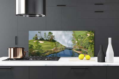 Painel vidro cozinha Lago Natura