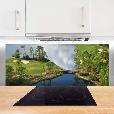 Painel vidro cozinha Lago Natura