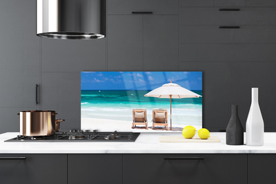 Painel vidro cozinha Paisagem de guarda-sol