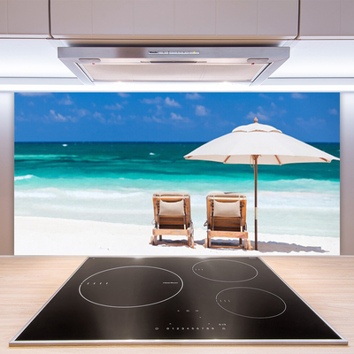 Painel vidro cozinha Paisagem de guarda-sol