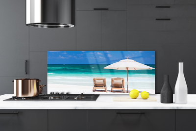 Painel vidro cozinha Paisagem de guarda-sol