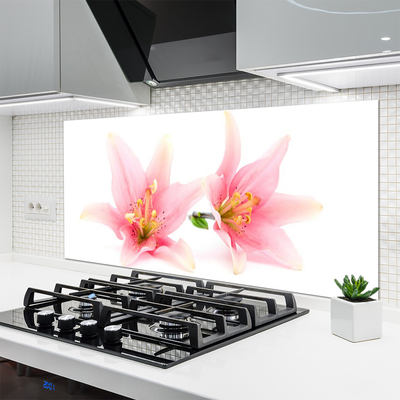 Painel vidro cozinha Flores Planta Natureza