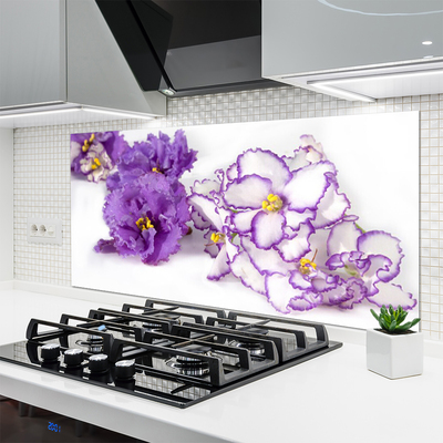 Painel vidro cozinha Flor Planta Natureza