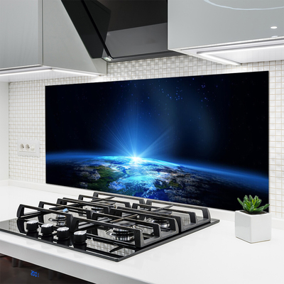 Painel vidro cozinha Universo de Abstração