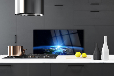 Painel vidro cozinha Universo de Abstração