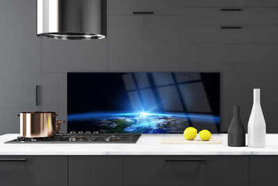 Painel vidro cozinha Universo de Abstração