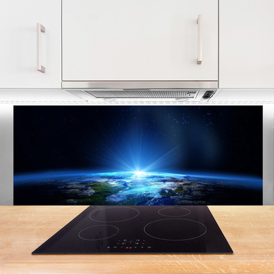 Painel vidro cozinha Universo de Abstração