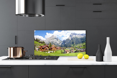 Painel cozinha Casas Paisagem de Montanha