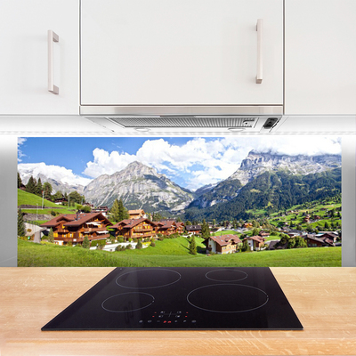 Painel cozinha Casas Paisagem de Montanha