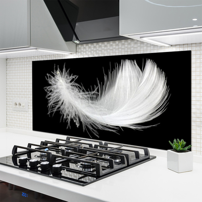 Painel vidro cozinha Arte de penas