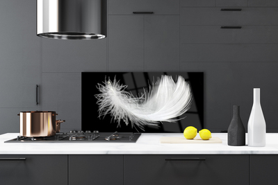 Painel vidro cozinha Arte de penas