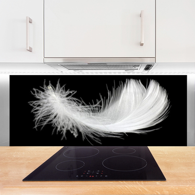 Painel vidro cozinha Arte de penas