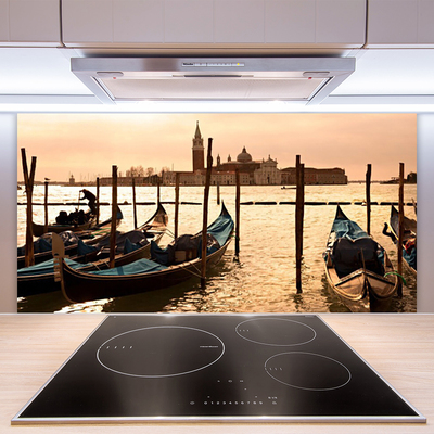 Painel vidro cozinha Paisagem do mar do barco