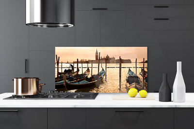 Painel vidro cozinha Paisagem do mar do barco