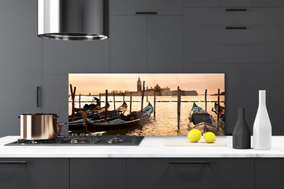 Painel vidro cozinha Paisagem do mar do barco