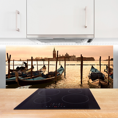 Painel vidro cozinha Paisagem do mar do barco