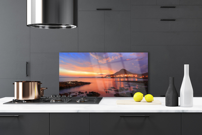 Painel vidro cozinha Paisagem do Mar de Pedras