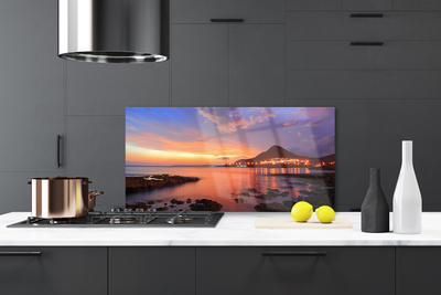 Painel vidro cozinha Paisagem do Mar de Pedras