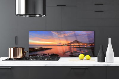 Painel vidro cozinha Paisagem do Mar de Pedras