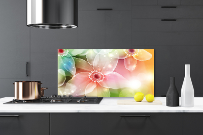 Painel vidro cozinha Flor Planta Natureza Arte