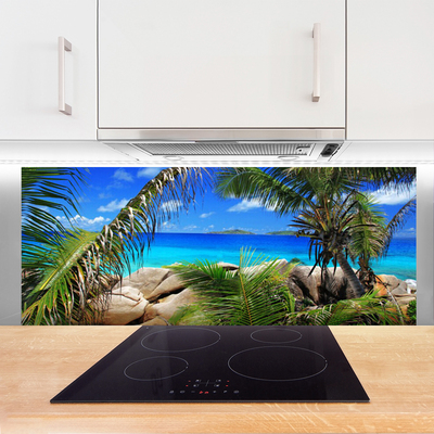 Painel cozinha Paisagem de folhas de rocha