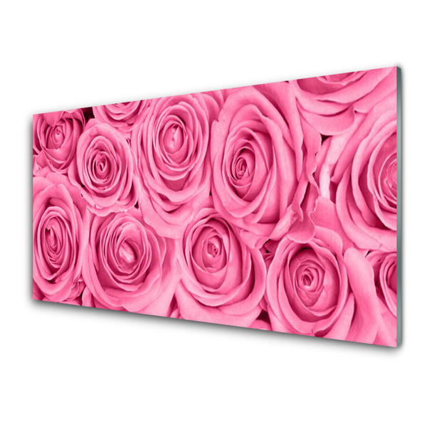 Painel cozinha Planta de flores rosas