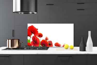 Painel cozinha Papoulas Vermelhas Natureza