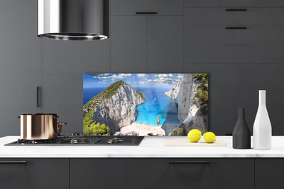 Painel vidro cozinha Paisagem da Praia da Montanha da Baía