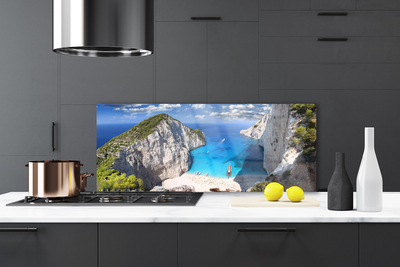 Painel vidro cozinha Paisagem da Praia da Montanha da Baía