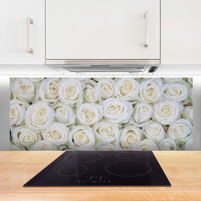 Painel cozinha Planta de flores rosas