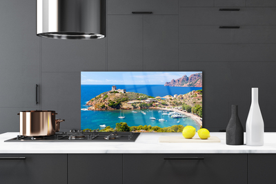 Painel vidro cozinha Paisagem da Praia da Montanha da Baía
