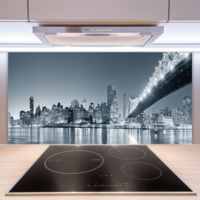 Painel vidro cozinha Arquitetura da Ponte da Cidade