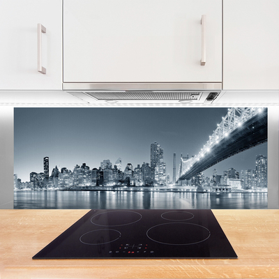 Painel vidro cozinha Arquitetura da Ponte da Cidade