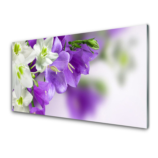 Painel vidro cozinha Flores Planta Natureza