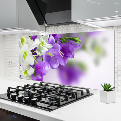 Painel vidro cozinha Flores Planta Natureza