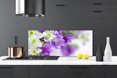 Painel vidro cozinha Flores Planta Natureza