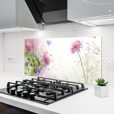 Painel vidro cozinha Flores Planta Natureza