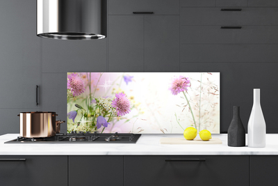 Painel vidro cozinha Flores Planta Natureza