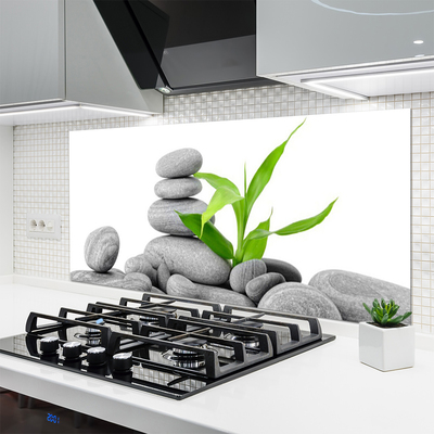 Painel cozinha Arte com Folhas e Pedras