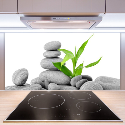 Painel cozinha Arte com Folhas e Pedras