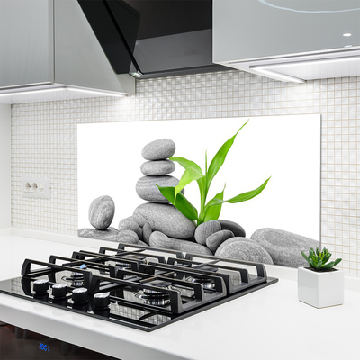 Painel cozinha Arte com Folhas e Pedras