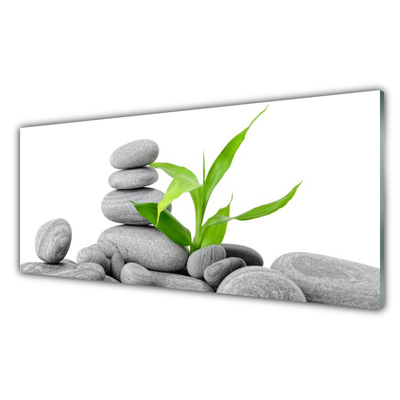 Painel cozinha Arte com Folhas e Pedras