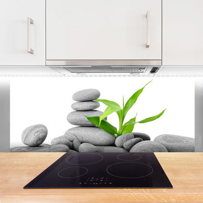 Painel cozinha Arte com Folhas e Pedras