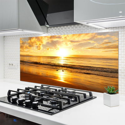 Painel vidro cozinha Paisagem do Mar e do Sol