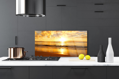 Painel vidro cozinha Paisagem do Mar e do Sol