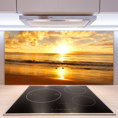 Painel vidro cozinha Paisagem do Mar e do Sol