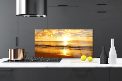 Painel vidro cozinha Paisagem do Mar e do Sol